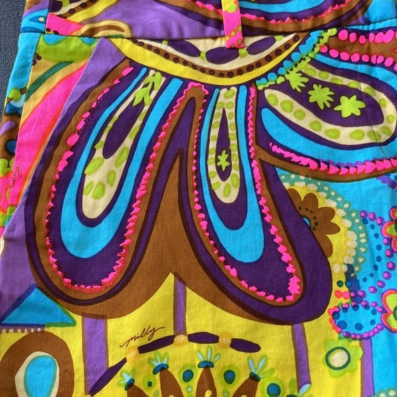 Milly of New York Bright Pattern Shorts sz 4 - Picture 6 of 8